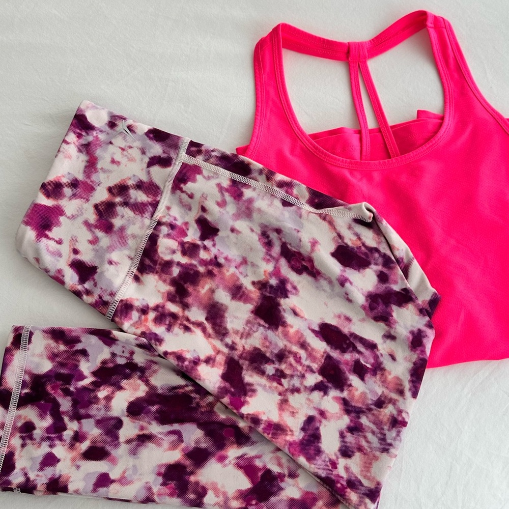Pink Sports Set (Top + Leggings)